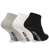 Zokni New Era Flag Flag sneaker 3pack socks White Grey Black Unisex