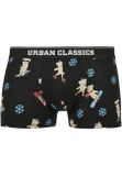 Urban Classics Organic X-Mas Boxer Shorts 3-Pack teddy aop+jasper+navy