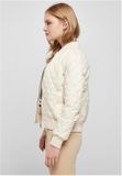 Urban Classics Ladies Diamond Quilt Nylon Jacket whitesand