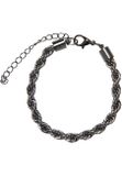Urban Classics Charon Intertwine Necklace And Bracelet Set gunmetal