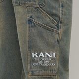 Nadrág Karl Kani OG Baggy Workwear Denim Dirty Vintage Blue