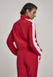 Urban Classics Ladies Short Striped Crinkle Track Jacket red/wht