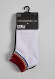 Urban Classics Rainbow Socks No Show 4-Pack black/white