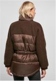 Urban Classics Ladies Sherpa Mix Puffer Jacket brown