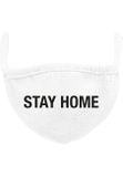 Mr. Tee Stay Home  Face Mask white
