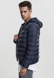 Férfi kabát Urban Classics Basic Bubble Jacket nvy/wht/nvy