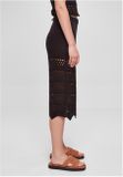 Urban Classics Ladies 3/4 Crochet Knit Skirt black