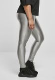 Urban Classics Ladies Highwaist Shiny Metallic Leggings darksilver