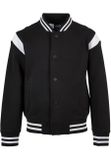 Urban Classics Boys Inset College Sweat Jacket black/white