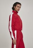 Urban Classics Ladies Short Striped Crinkle Track Jacket red/wht