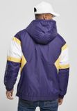 Starter Color Block Half Zip Retro Jacket starter purple/wht/buff yellow
