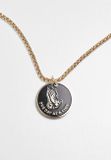 Urban Classics Pray Hands Coin Necklace gold