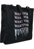 Mr. Tee Whatever Oversize Canvas Tote Bag black
