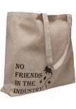 Mr. Tee No Friends Oversize Canvas Tote Bag offwhite