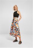 Urban Classics Ladies AOP Satin Midi Skirt magicmangoabstract