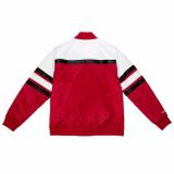 Mitchell &amp; Ness Chicago Bulls Special Script Heavyweight Satin Jacket red