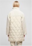 Urban Classics Ladies Oversized Sherpa Quilted Coat softseagrass/whitesand