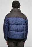 Urban Classics AOP Retro Puffer Jacket darkblue damast aop