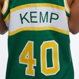 Mitchell &amp; Ness Seattle Supersonics  #40 Shawn Kemp green/yellow Swingman Jersey