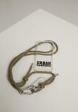 Urban Classics Phone Necklace with Additionals I Phone 8 transparent/olive