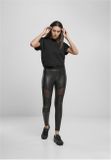 Urban Classics Ladies Tech Mesh Faux Leather Leggings black