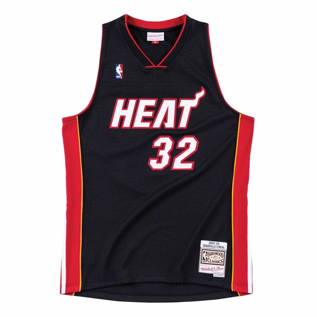Mitchell & Ness Miami Heat #32 Shaquille O\'Neal Swingman Road Jersey black