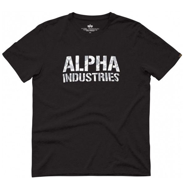 Férfi póló Alpha Industries Camo Print Tee Black