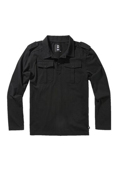 Brandit Jersey Poloshirt Willis longsleeve black