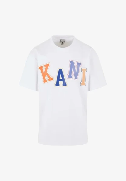 Karl Kani Woven Signature Multicolor Logo Tee white
