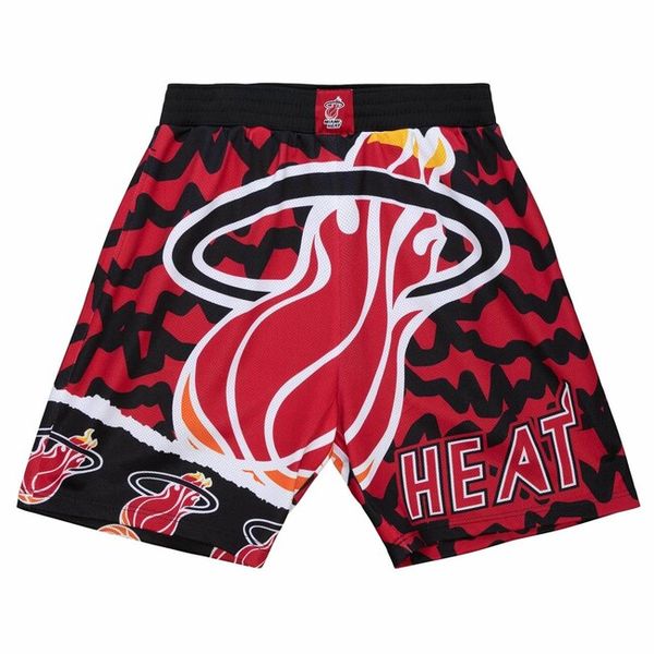 Mitchell & Ness shorts Miami Heat Jumbotron 2.0 Submimated Mesh Shorts red/black