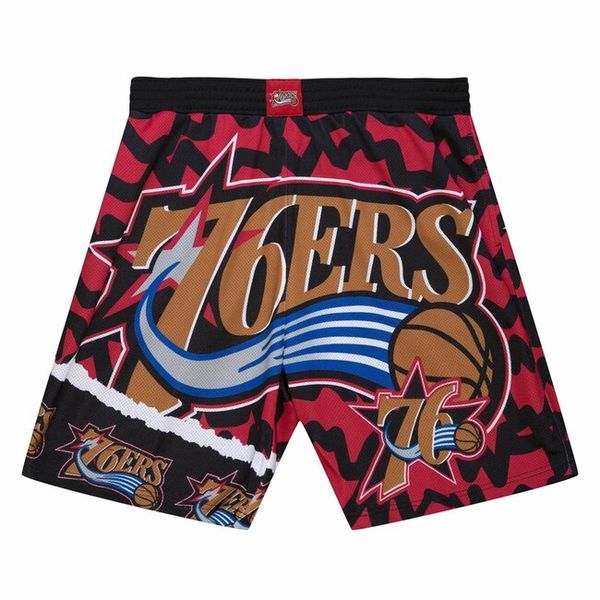 Mitchell & Ness shorts Philadelphia 76ers Jumbotron 2.0 Submimated Mesh Shorts red/black