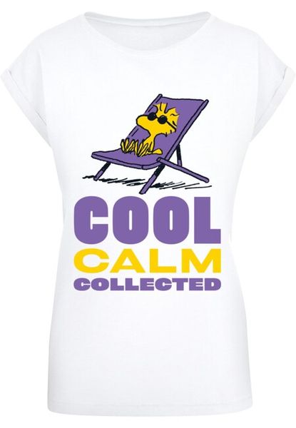 Mr. Tee Ladies Peanuts Cool Calm Collected Tee white