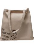 Mr. Tee No Friends Oversize Canvas Tote Bag offwhite