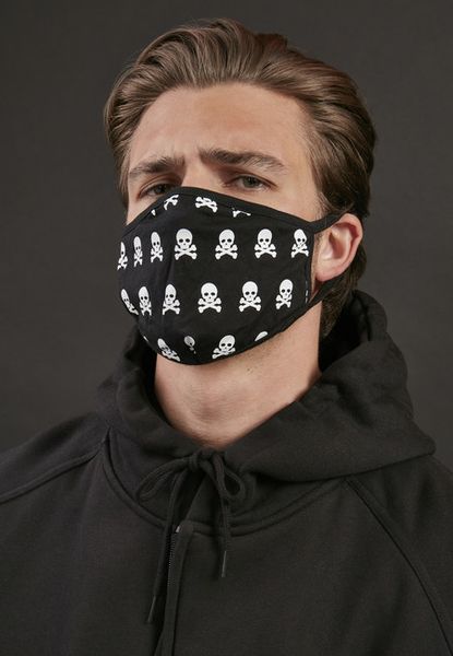 Mr. Tee Skull Face Mask 2-Pack black/white