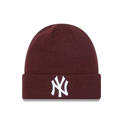 Téli Sapka New Era MLB League Essential Cuff Knit NY Yankees Maroon