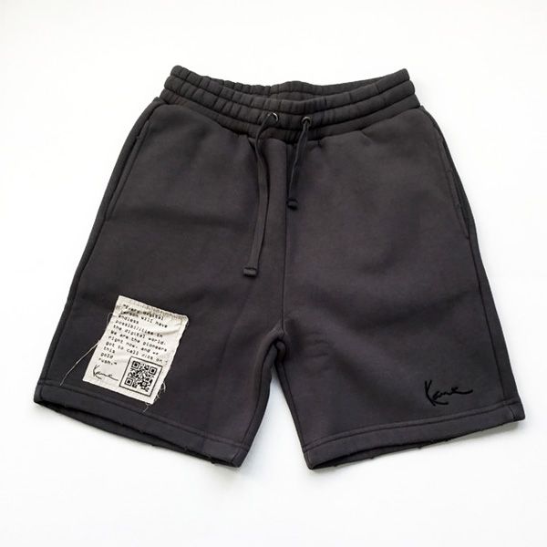 Rovid nadrág Karl Kani Small Signature Destroyed Sweat Shorts anthracite