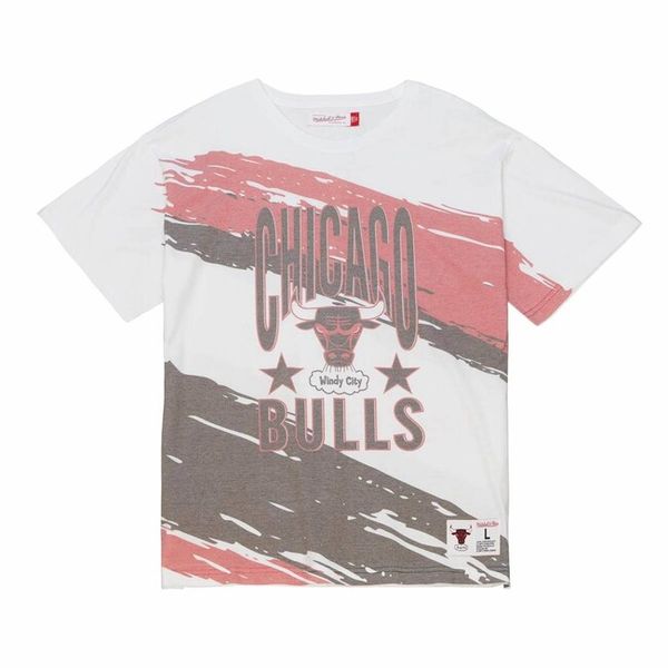 T-shirt Mitchell & Ness Chicago Bulls Paintbrush Sublimated Tee white