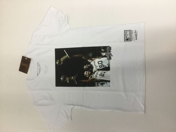 T-shirt Mitchell & Ness San Antonio Spurs NBA Player Photo Tee white