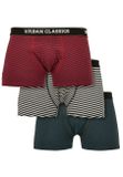 Urban Classics Boxer Shorts 3-Pack btlgrn/dkblu+bur/dkblu+wht/blk