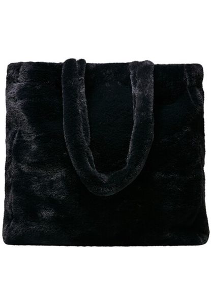 Urban Classics Fake Fur Tote Bag black