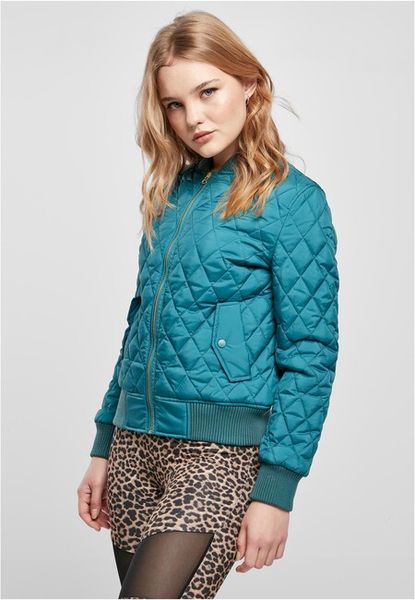Urban Classics Ladies Diamond Quilt Nylon Jacket jasper