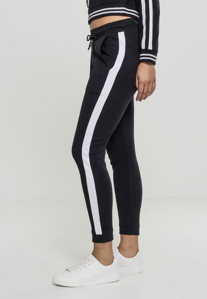 Urban Classics Ladies Interlock Joggpants black/white