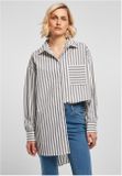 Urban Classics Ladies Oversized Stripe Shirt white/darkshadow