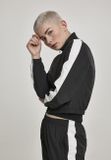 Urban Classics Ladies Short Striped Crinkle Track Jacket blk/wht