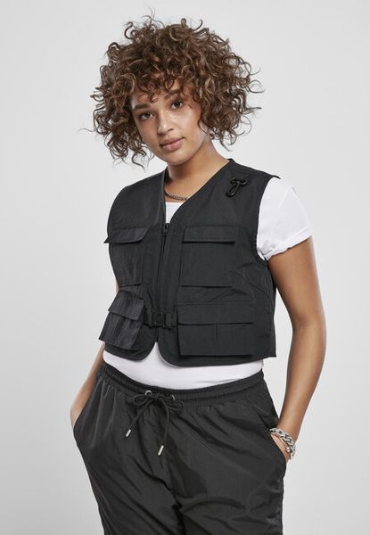 Urban Classics Ladies Short Tactical Vest black