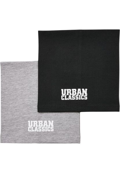 Urban Classics Logo Tube Scarf Kids 2-Pack black/heathergrey