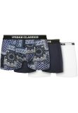 Urban Classics Organic Boxer Shorts 3-Pack bandana navy+navy+white
