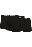Urban Classics Organic Boxer Shorts 3-Pack black+black+black