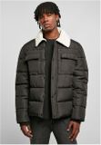 Urban Classics Sherpa Collar Padded Shirt Jacket black