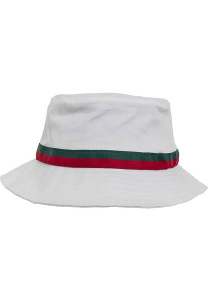 Urban Classics Stripe Bucket Hat white/firered/green